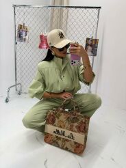 LA MILLA ŻAKARDOWA TOREBKA KOSZYK ROSALIA MULTICOLOR/CZARNE LOGO