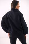 NATURAL SIDE BLUZA ZE STÓJKĄ I SUWAKIEM CZARNA - 4