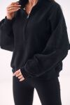 NATURAL SIDE BLUZA ZE STÓJKĄ I SUWAKIEM CZARNA - 2
