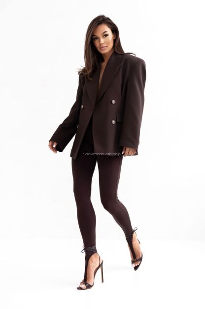 SEMPRE DWURZĘDOWA MARYNARKA SCARLET CZEKOLADA