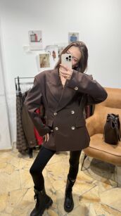 SEMPRE DWURZĘDOWA MARYNARKA SCARLET CZEKOLADA