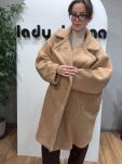 LADY DRAMA OVERSIZOWY PŁASZCZ KOŻUSZEK BEŻ (RZYMSKI PORANEK) - 4