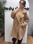 LADY DRAMA OVERSIZOWY PŁASZCZ KOŻUSZEK BEŻ (RZYMSKI PORANEK) - 5