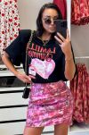 LA MILLA BLUZKA T-SHIRT OVERSIZE DISCO CZARNY - 3
