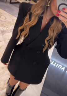 EMO SUKIENKA/MARYNARKA USZTYWNIONE BOKI CZARNA