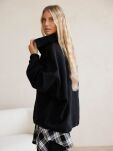 BY O LA LA! BLUZA Z WYSOKĄ STÓJKĄ CZARNA - 4