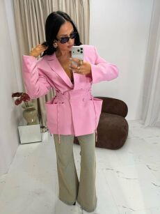 LA MILLA MARYNARKA USZTYWNIONE BOKI MARGOT RÓŻ