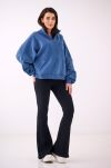 NATURAL SIDE BLUZA ZE STÓJKĄ I SUWAKIEM GRANAT - 3