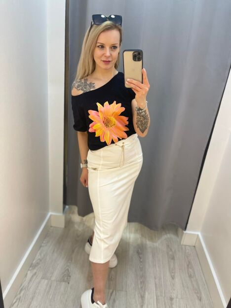 BY O LA LA! DRESOWA SPÓDNICA ROZCIĘCIA ECRU