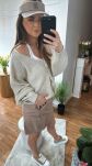 BY O LA LA.. ! SWETER Z LOGOWANYMI GUZIKAMI BEŻ - 4