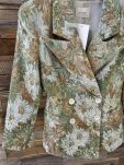 BY O LA LA...! MARYNARKA ŻAKARDOWA W KWIATY ZIELONA/BRĄZ/ECRU - 5