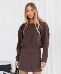 BY O LA LA!  BLUZA PIANKA Z PODUSZKAMI CZEKOLADA (CHOCOMUS)