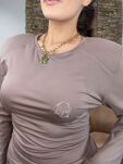 ROYAL CLUB KOMPLET LONGSLEEVE + SPODNIE SINDBAD LUNA BEŻ/TAUPE - 3