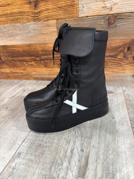 BY O LA LA...! BUTY BOTKI BOKSERSKIE CZARNE