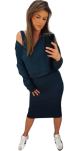 BY O LA LA...! KOMPLET SUKIENKA + BLUZA GRANAT - 6