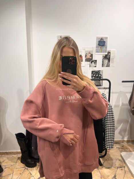 SEMPRE BLUZA DRESOWA SERDUSZKO RÓŻ