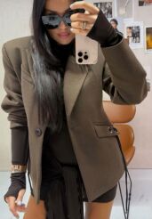 LA MILLA MARYNARKA PREMIUM ZE SZNUROWANYM TYŁEM SERENA JODEŁKA BRĄZ