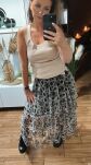 BY O LA LA! SPÓDNICA MAXI KOŁA BEŻ/ECRU/CZARNA - 2