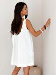 BY O LA LA...! KOMBINEZON OVERSIZE Z CHOKEREM OFF WHITE - 5