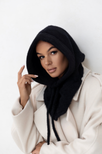 SEMPRE BALACLAVA KOMINOKAPTUR Z LOGO CZARNY