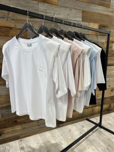 BY O LA LA! BLUZKA T-SHIRT Z PODUSZKAMI FEMALE BIEL/GRANAT