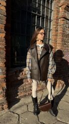 LA MILLA KAMIZELA Z ECO SKÓRY GORZKA CZEKOLADA