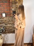 LAVESTINO KOMPLET Z BUFIASTYMI RĘKAWAMI BEŻ - 4