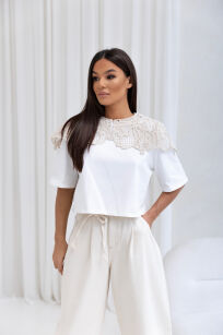 SEMPRE KORONKOWY KOŁNIERZYK BEŻ