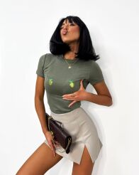 LA MILLA T-SHIRT CYTRYNKI KHAKI