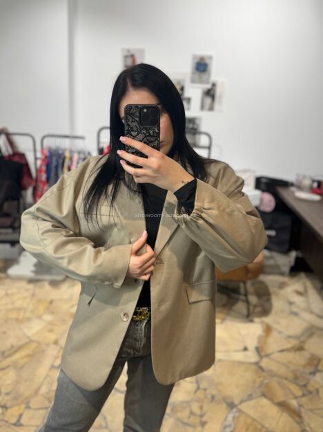 SEMPRE MARYNARKA ZE ŚCIĄGACZEM NA RĘKAWACH BEŻ