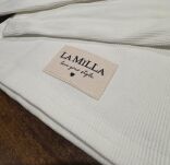 LA MILLA BLUZKA TOP PRĄŻKOWANY Z LOGO BIAŁY - 5