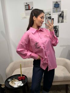 LA MILLA KOSZULA OVERSIZE STYLISH CLUB RÓŻ