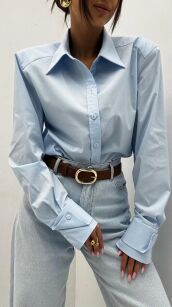 EMO ELEGANCKA KOSZULA MINI BOSS NIEBIESKA