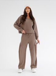 BY O LA LA...! DRESOWE SPODNIE ZASZEWKA STONE (TAUPE)