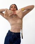 LA MILLA BLUZKA KORONKOWA LACE BEŻ - 2