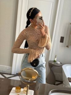 LA MILLA BLUZKA KORONKOWA LACE BEŻ