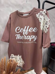 ROYAL CLUB T-SHIRT COFFEE THERAPY MOCCA (MLECZNA CZEKOLADA)