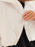 BY O LA LA! PIKOWANA KURTKA RĘKAW BUFKA OFF WHITE - 3