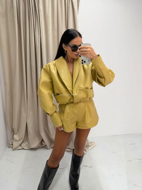 LA MILLA KURTKA TESSA TERENIA ECO SKÓRA MUSZTARDA