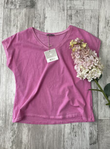 BLUZKA T-SHIRT V-NECK MICHELLE RÓŻOWY