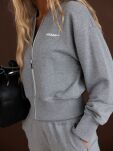 BY O LA LA! BLUZA BOMBERKA Z SUWAKIEM SZARA (SMOKE GREY) - 2
