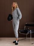 BY O LA LA! BLUZA BOMBERKA Z SUWAKIEM SZARA (SMOKE GREY) - 3