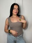 MINOUU BLUZKA TOP PRĄŻEK V-NECK TAUPE - 2