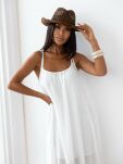BY O LA LA! SUKIENKA MAXI Z HALKĄ CORALI OFF WHITE - 2