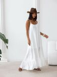 BY O LA LA! SUKIENKA MAXI Z HALKĄ CORALI OFF WHITE - 3