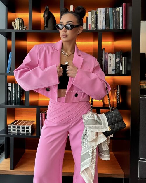 LA MILLA KRÓTKA MARYNARKA RÓŻOWA