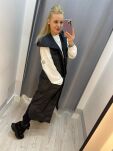 BY O LA LA...! DŁUGA KAMIZELKA Z KIESZENIAMI CZARNA - 2