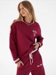 BY O LA LA...! KOMPLET BLUZA KOŁNIERZYK + SPODNIE BORDO (MERLOT) - 3