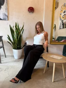 LADY DRAMA TOP BOKSERKA LOGOWANA CLASSIC ŚMIETANA