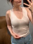 ROYAL CLUB TOP V-NECK Z LOGIEM RÓŻ MARSHMALLOW - 5